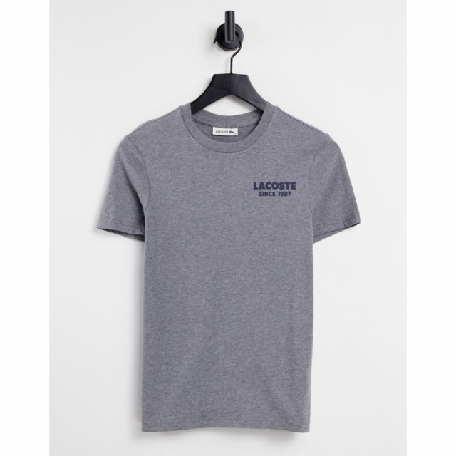 ラコステ Lacoste レディース Tシャツ トップス Co-Ord Logo Relaxed T-Shirt In Grey グレー