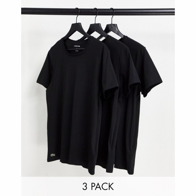 ラコステ Lacoste メンズ Tシャツ トップス 3 Pack T-Shirts In Black ブラック