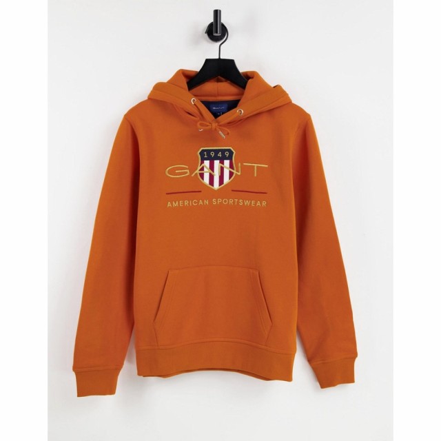 ガント Gant メンズ パーカー トップス Archive Shield Logo Hoodie In Savannah Orange