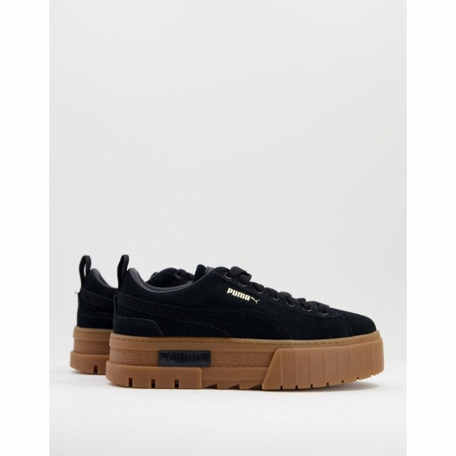 プーマ Puma レディース スニーカー シューズ・靴 Mayze Platform Trainers In Black With Gum Sole