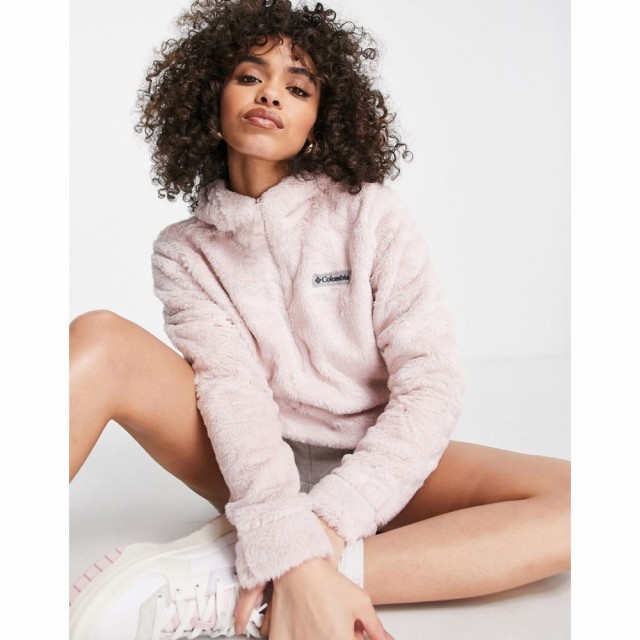 コロンビア Columbia レディース パーカー トップス Bundle Up 1/2 Zip Hoodie In Pink