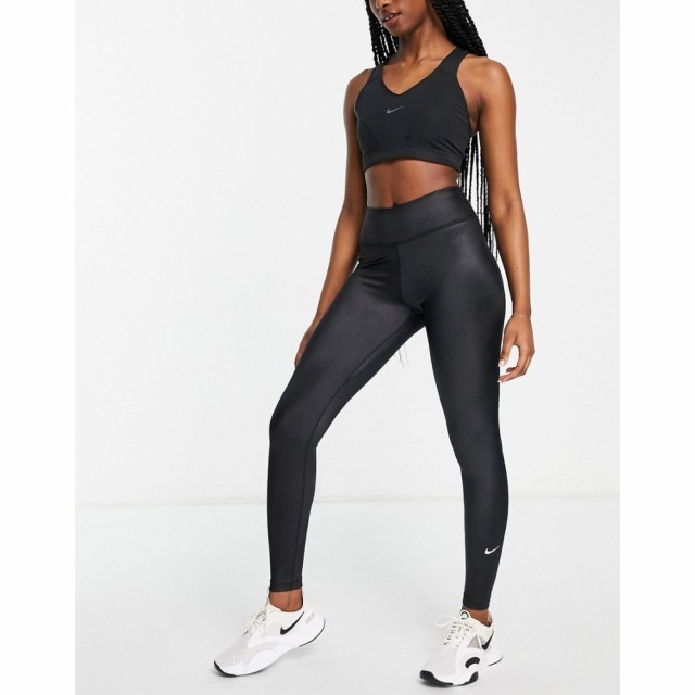 ナイキ Nike Training レディース スパッツ・レギンス ドライフィット インナー・下着 High Shine Dri-Fit One Leggings In Black ブラッ