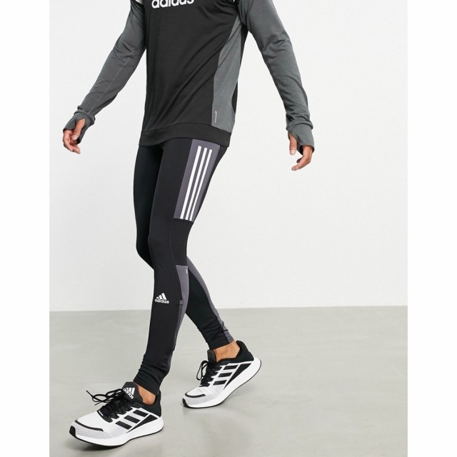 アディダス adidas performance メンズ ランニング・ウォーキング タイツ・スパッツ ボトムス・パンツ Adidas Running Tights With Grey