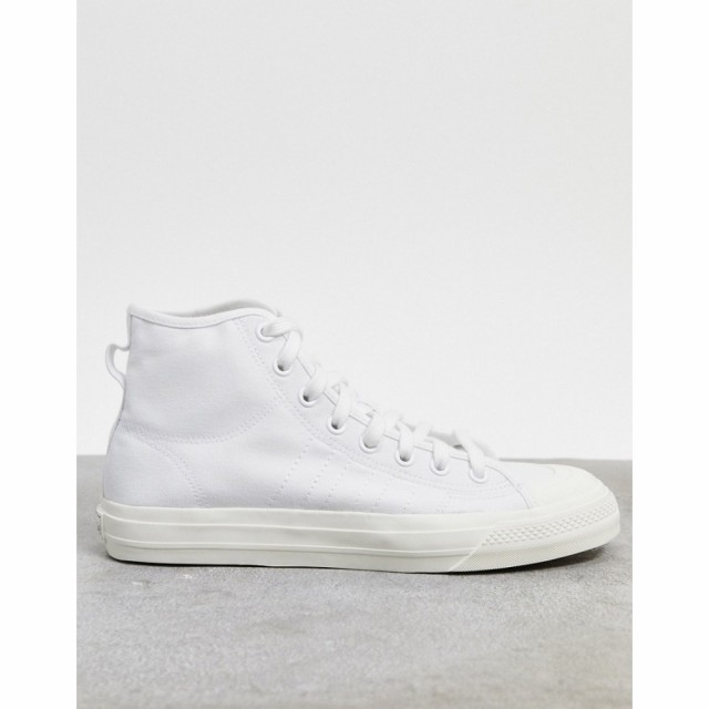 アディダス adidas Originals メンズ スニーカー シューズ・靴 Nizza Rf Hi Top Trainers In Triple White ホワイト