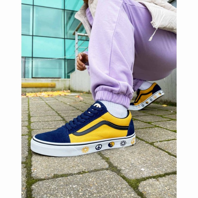 ヴァンズ Vans メンズ スニーカー シューズ・靴 Old Skool Take A Stand Trainers In Blue/Yellow ブルー