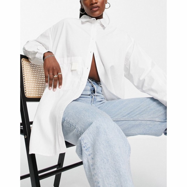 ドクターデニム Dr Denim レディース ブラウス・シャツ トップス Oversized Shirt In White ホワイト