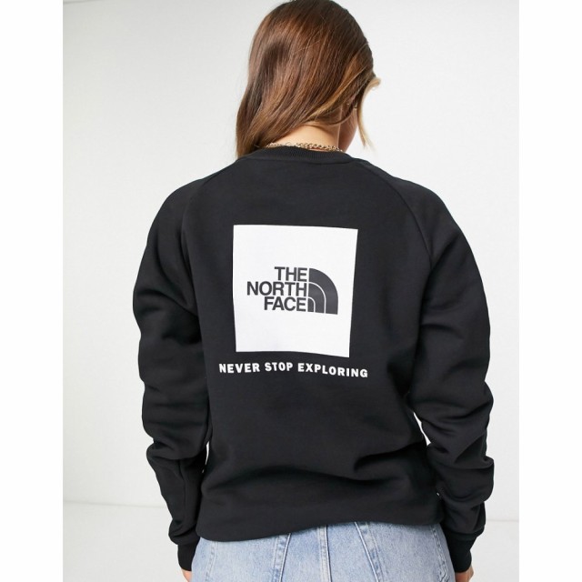 ザ ノースフェイス The North Face レディース スウェット・トレーナー ラグラン トップス Raglan Red Box Sweatshirt In Black ブラック