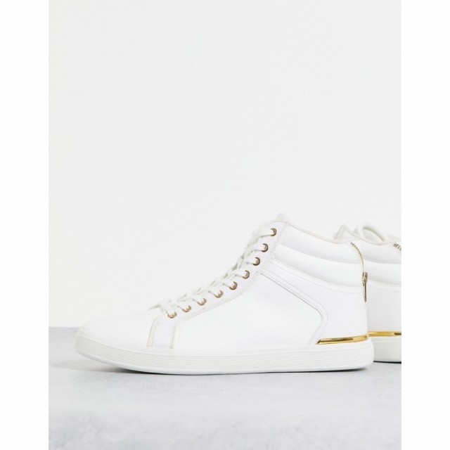 アルド ALDO メンズ スニーカー シューズ・靴 Deruulo Hi Top Trainers In White ホワイト