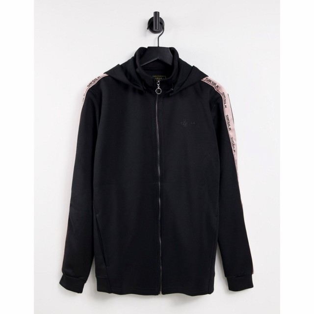 シックシルク SikSilk メンズ パーカー トップス Dynamic Taping Hoodie In Black ブラック