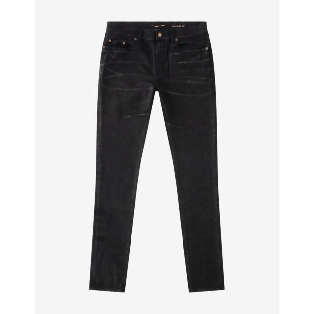 新版 イヴ サンローラン Saint Laurent メンズ ジーンズ デニム スキニー ボトムス パンツ Black Skinny Jeans With Silver Coating Black Saleアイテム Kishakatoliketiranedurres Com