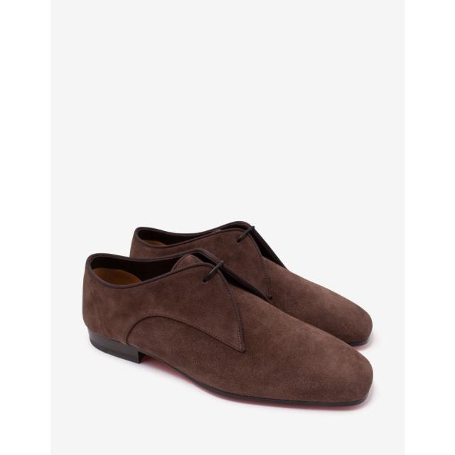 日本最大級 クリスチャン ルブタン Christian Louboutin メンズ シューズ 靴 Carderby Brown Suede Leather Shoes Brown 正規取扱店 Startspeakingrussian Com