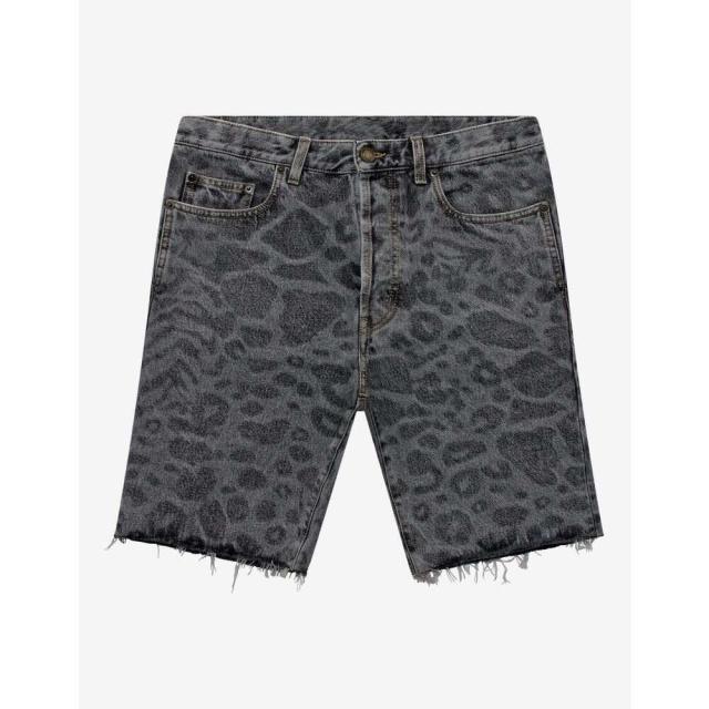 数量限定 イヴ サンローラン Saint Laurent メンズ ショートパンツ デニム ボトムス パンツ Grey Leopard Print Denim Shorts Grey 還元祭 Www Megee Plumbing Com