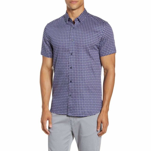 【激安大特価!】 テッドベーカー TED BAKER LONDON Fit メンズ 半袖シャツ トップス メンズ Slim TED Fit Geo Print Short Sleeve Button-Up Shirt Navy, 百石町:62042ae6 --- standleitung-vdsl-feste-ip.de 【激安大特価!】 テッドベーカー TED BAKER LONDON Fit メンズ 半袖シャツ トップス メンズ Slim TED Fit Geo Print Short Sleeve Button-Up Shirt Navy, 百石町:62042ae6 --- standleitung-vdsl-feste-ip.de