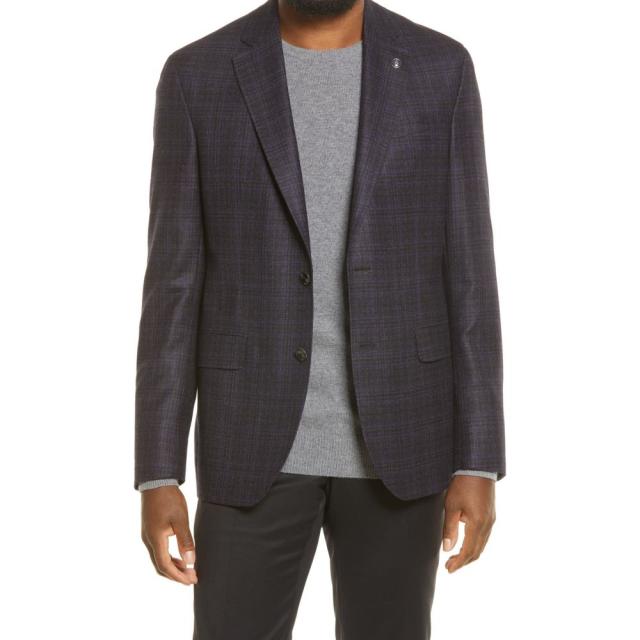 数量限定価格 テッドベーカー Ted Baker Trim メンズ London メンズ Plaid スーツ ジャケット ブレザー アウター Konan Trim Fit Plaid Wool Sport Coat Purple 黒松内町 42ccc1 Portalpassira Com Br
