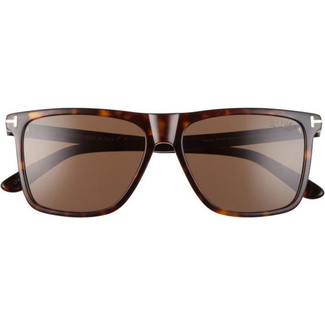 人気カラー再販 トム フォード Tom Ford メンズ メガネ サングラス スクエアフレーム 57mm Fletcher Square Sunglasses Dark Havana Brown 人気ブランドを Travelstore Tn