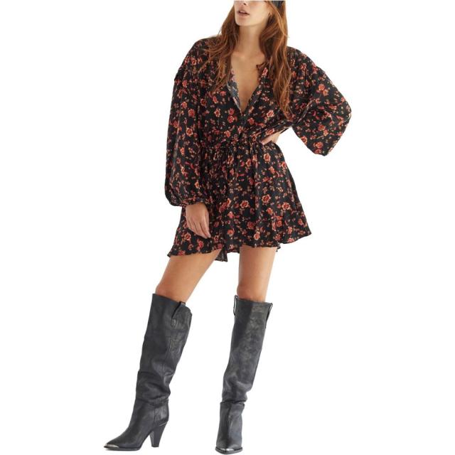 再入荷 フリーピープル Free People レディース ワンピース ワンピース ドレス Flower Fields Floral Fields マーケット Floral Long Sleeve Minidress Dark Combo Wondershoes 7d6d1bb6 Brentwood Essencemedical Ca