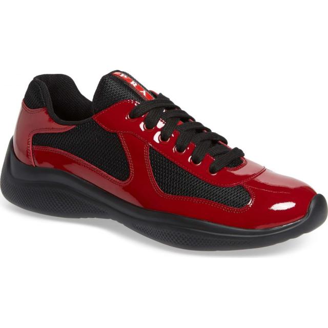 プラダ Prada メンズ スニーカー シューズ Sneaker Cup Americas 倉 Red 靴