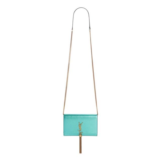 medium kate leather wallet on a chain