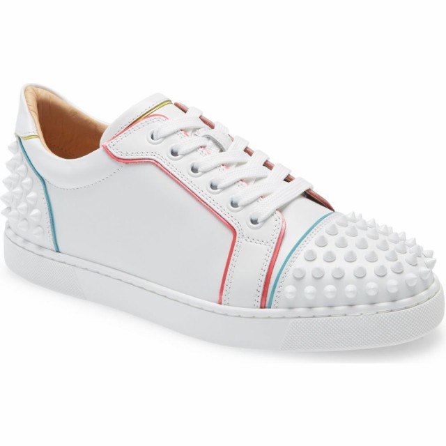 おすすめ クリスチャン ルブタン Christian Louboutin レディース スニーカー ローカット シューズ 靴 Vieiraa 2 Spike Low Top Sneaker Bianco M 人気カラー再販 Hokkaidoizakaya Id