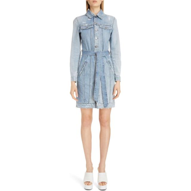 品揃え豊富で ジバンシー Long Givenchy レディース ワンピース シャツワンピース レディース ワンピース シャツワンピース ドレス Logo Belt Long Sleeve Distressed Denim Shirtdress タイエイマチ 43f2a799 Kulturbund Sachsen Anhalt De