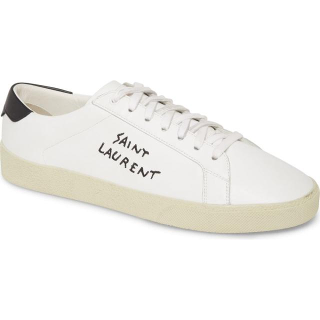 超爆安 イヴ サンローラン SAINT LAURENT メンズ スニーカー ローカット シューズ・靴 Low Top Sneaker Optic White /Nero, 羽村市 d63e1a2c