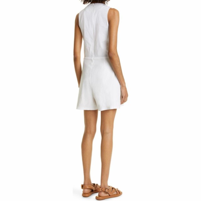 新作HOT ヴィンス VINCE レディース オールインワン ノースリーブ ワンピース・ドレス Sleeveless Linen Blend Romper Optic Whiteの通販はau PAY マーケット - フェルマート|商品ロットナンバー:511721042 2022大人気