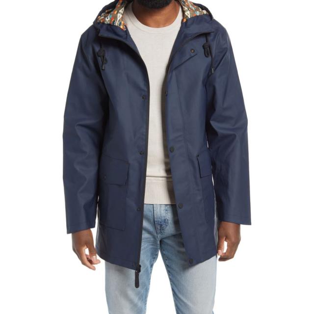 人気ブランド ペンドルトン Pendleton メンズ レインコート フード アウター Seal Rock Waterproof Zip Up Hooded Rain Jacket Navy 好評 Olsonesq Com