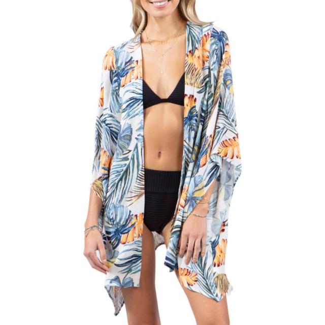 最新コレックション リップカール Rip Curl レディース ビーチウェア 水着 ビーチウェア Sayulita Tropical Leaf Cover Up Wrap Bone 正規販売代理店 Centrodeladultomayor Com Uy