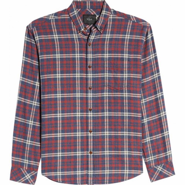 フラッシュセール レイルズ RAILS メンズ シャツ ネルシャツ トップス Felix Plaid Button-Down Flannel Shirt Navy/Red/Cream