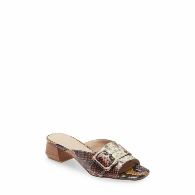 郵送送料無料 ペレ モーダ Pelle Moda レディース サンダル ミュール シャワーサンダル シューズ 靴 Tala Slide Sandal Brown Mulit Snake Print 特売安い Faerieday Com