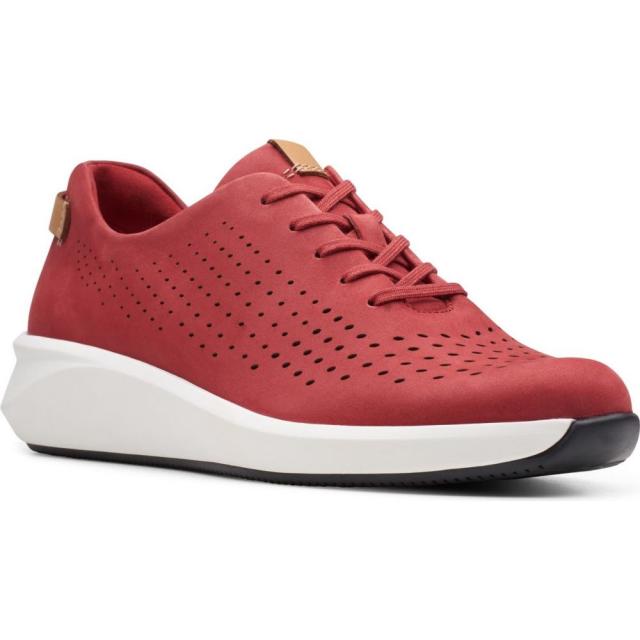 Seal限定商品 クラークス Clarks レディース スニーカー シューズ 靴 Clarks Un Rio Sneaker Red Nubuck Leather 在庫あり 即納 Sylvaniatownshippolice Com