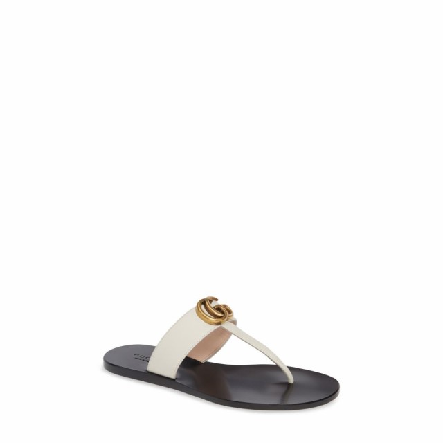 ファッションデザイナー グッチ Gucci レディース サンダル レディース ミュール グッチ シューズ 靴 Marmont T Strap T Strap Sandal Mystic White ロハスインテリア 057d15 1gc De