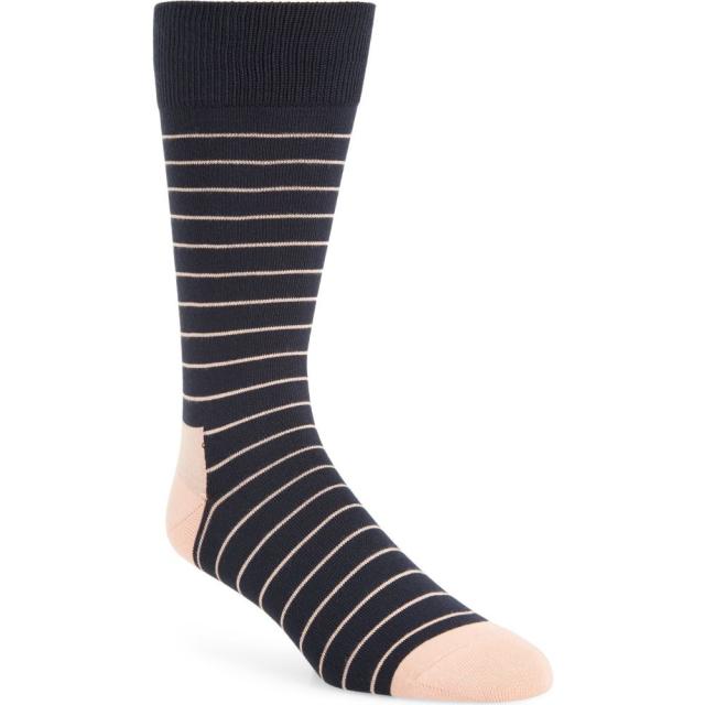 人気ブランドを ノードストローム Nordstrom メンズ ソックス インナー 下着 Shop Ultra Soft Stripe Socks Navy Pink 特別価格 Farmerscentre Com Ng