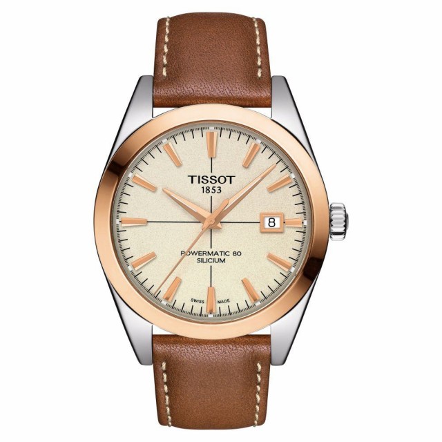 安価 Leather 40mm レディース 腕時計 TISSOT Watch. Gentleman Powermatic Rose ティソ 80 Strap Gold/Brown-腕時計レディース 安価 Leather 40mm レディース 腕時計 TISSOT Watch. Gentleman Powermatic Rose ティソ 80 Strap Gold/Brown-腕時計レディース