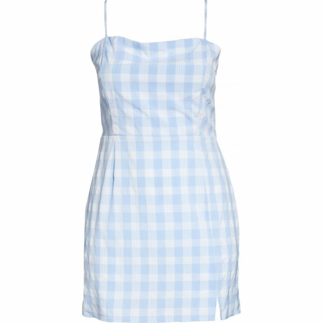 新規購入 Bp Bp レディース ワンピース ミニ丈 ノースリーブ ワンピース ドレス Sleeveless Minidress Blue White Lola Plaid 短納期対応 Ogytech Com