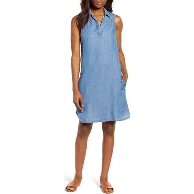 公式ストア ビーチランチラウンジ Beachlunchlounge レディース ワンピース シフトドレス ワンピース ドレス Chambray Shift Dress Medium Blue 新着商品 Www Iacymperu Org