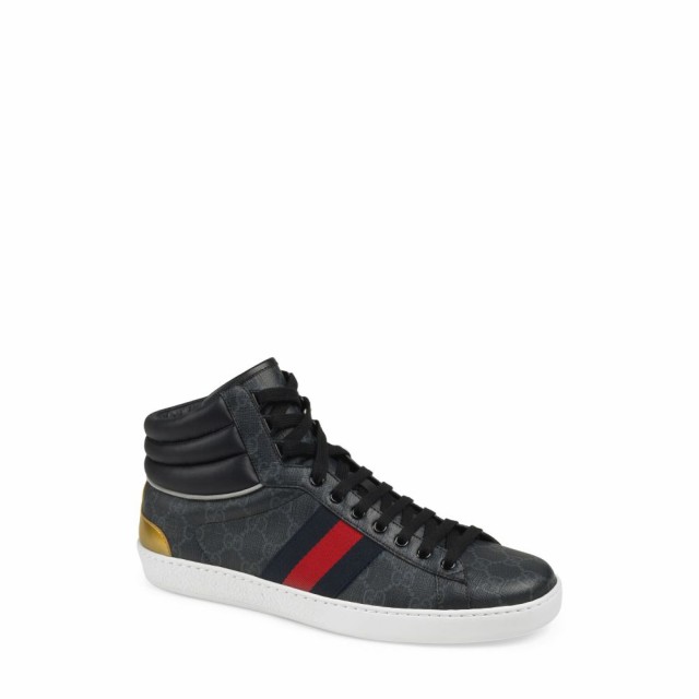 グッチ Gucci メンズ スニーカー ハイカット 人気激安 シューズ 靴 New Ace Sneaker Ner High Black Sil Supreme Gg Brb Ne