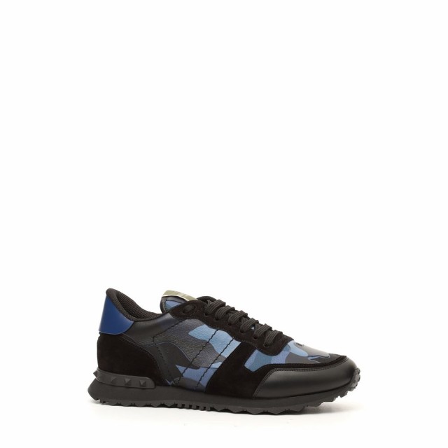 ヴァレンティノ Valentino メンズ スニーカー 即納最大半額 シューズ 靴 Camo Blue Garavani Black Sneaker Rockrunner