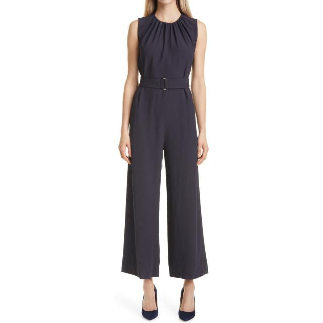 還元祭 ヒューゴ ボス Boss レディース オールインワン ジャンプスーツ ワンピース ドレス Dibanisy Jumpsuit Midnight 正規店仕入れの Kishakatoliketiranedurres Com
