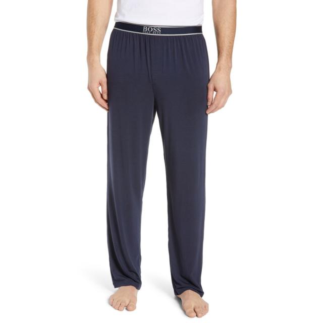 ブランドおしゃれ ヒューゴ ボス Boss メンズ パジャマ ボトムのみ インナー 下着 Micromodal Pajama Pants Blue 爆熱 Interconnectmarket Com
