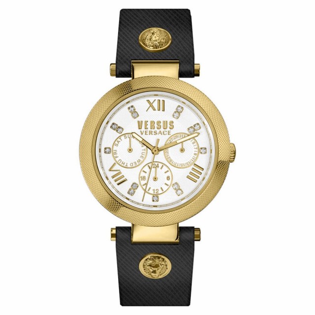 ポケモンレジェンズ ヴェルサーチェ Versace レディース 腕時計 Versus Versace Camden Market Leather Strap Watch 38mm Ip Yellow Gold Black 通販限定コンテンツも満載 Esportesc Com Br