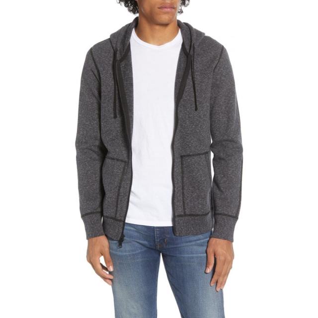 還元祭 レイニングチャンプ Reigning Champ メンズ パーカー トップス Core Zip Front Hoodie Black ランキング受賞