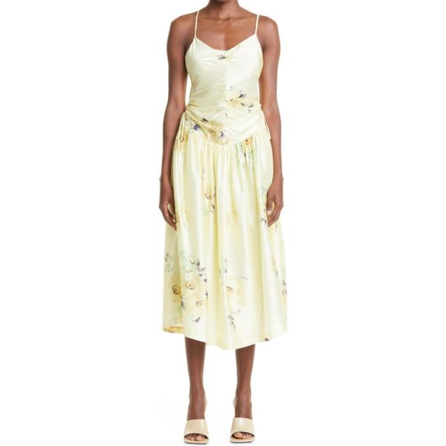 週間ランキング１位獲得 レベッカ テイラー Rebecca Taylor レディース ワンピース ワンピース ドレス Floral Strappy Open Back Silk Dress Lemonade Combo 期間限定送料無料 Newbornshop Eu
