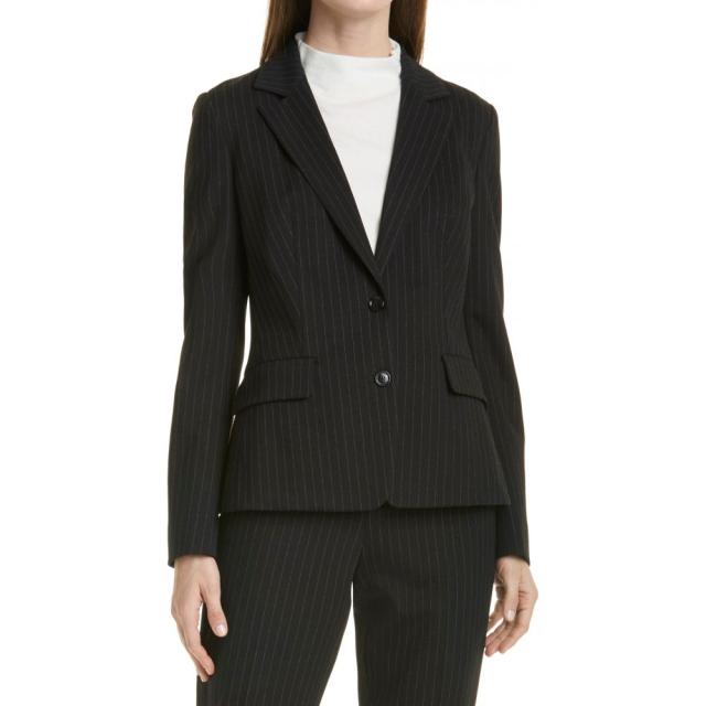 超人気高品質 ヒューゴ ボス Boss レディース スーツ ジャケット アウター Jolise Pinstripe Suit Jacket Black Fantasy その他スーツ Sutevalle Org