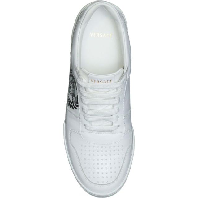 ヴェルサーチ Versace メンズ スニーカー シューズ Sneaker いよいよ人気ブランド Logo White Black 靴