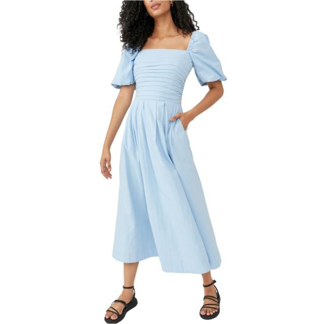 大幅値下げ フリーピープル Free People レディース ワンピース ワンピース ドレス Aint She A Beaut Puff Sleeve Ruched Dress Hot Spring 製造元特別価格 Triplex Ee
