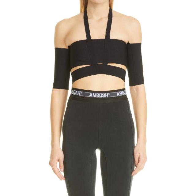人気商品販売中 アンブッシュ Ambush レディース オフショルダー トップス Off The Shoulder Cutout Knit Top Black 販売公式 Triplex Ee