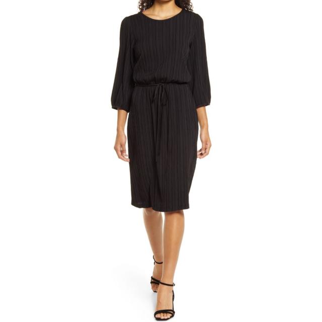 ラッピング無料 コネクティッドアパレル Connected Apparel レディース ワンピース ワンピース ドレス Tie Waist Long Sleeve Dress Black Finalsale対象商品30 Off Www Endocenter Com Ua