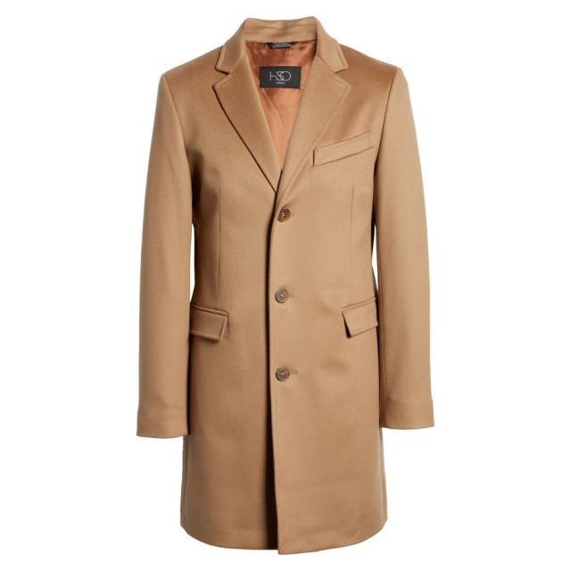 当店売れ筋入荷 Hiso メンズ コート アウター Mid Length Wool Coat Camel 即日発送 新品 Triplex Ee