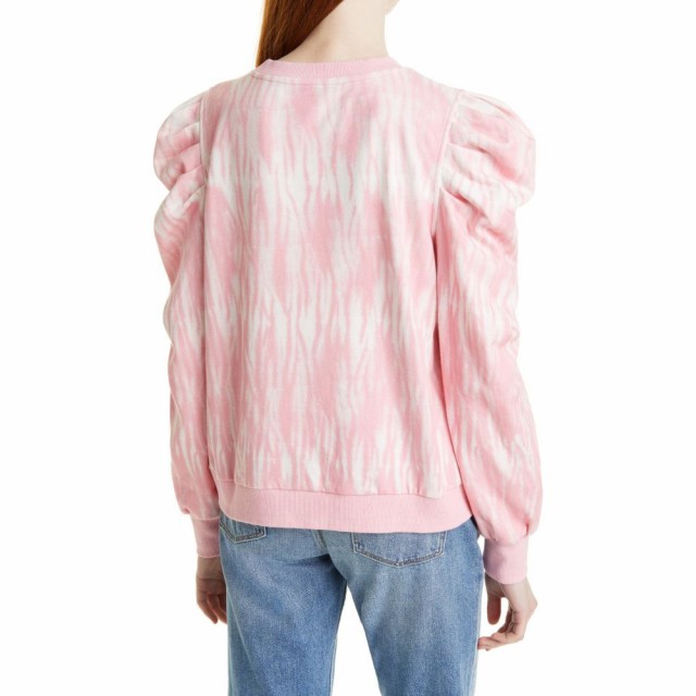 在庫あ好評 ニコルミラー Shibori Zebra Print Puff Sleeve Sweatshirt